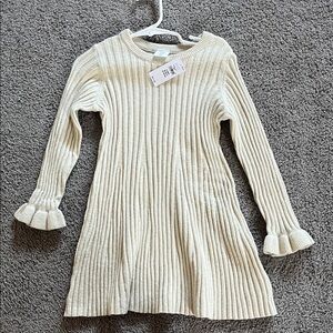 GAP Cream Ribbed Knit Casual Dress